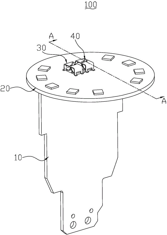 LED lamp electric connection structure