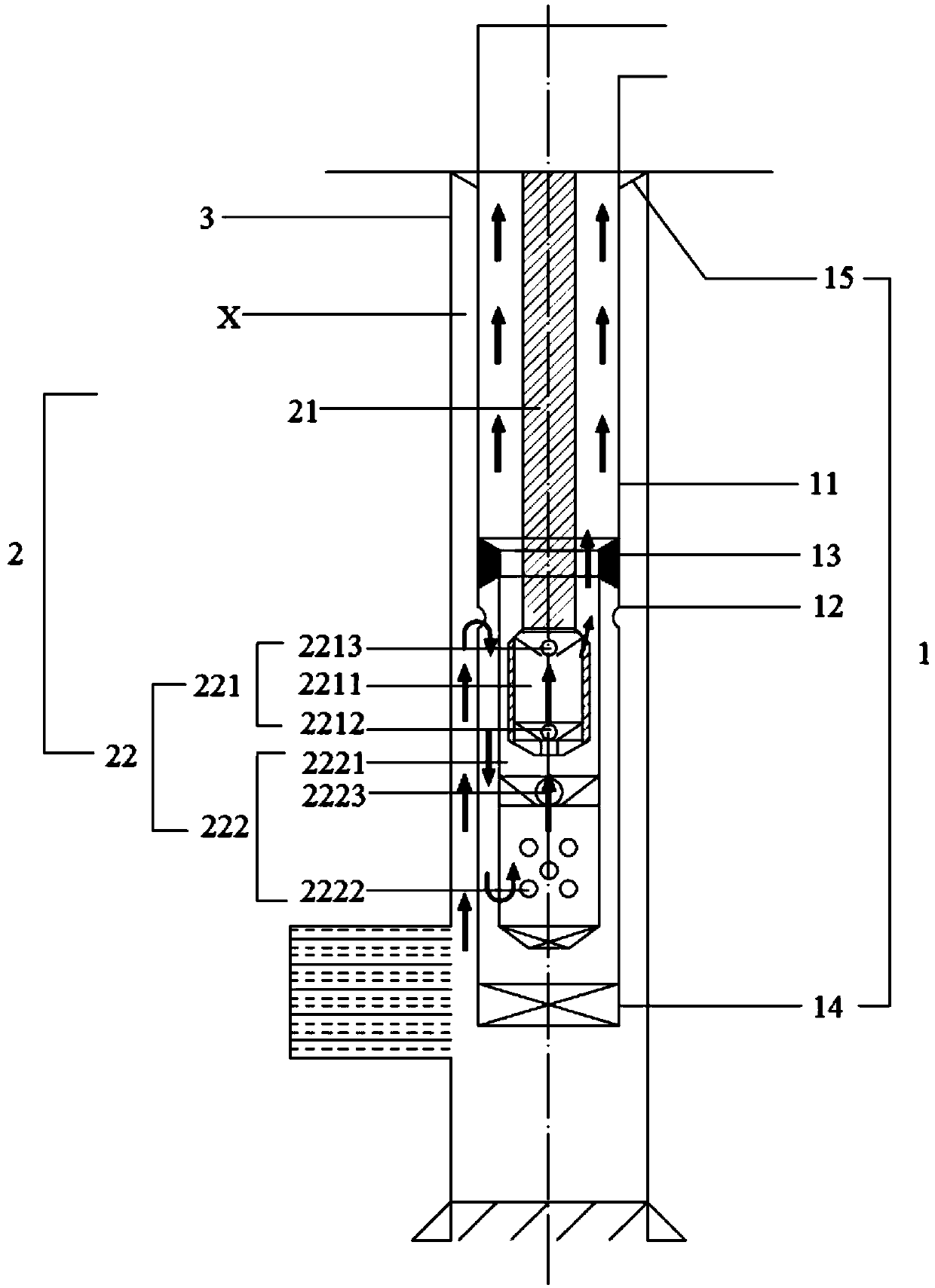 Oil pumping device for down-hole oil and gas separation