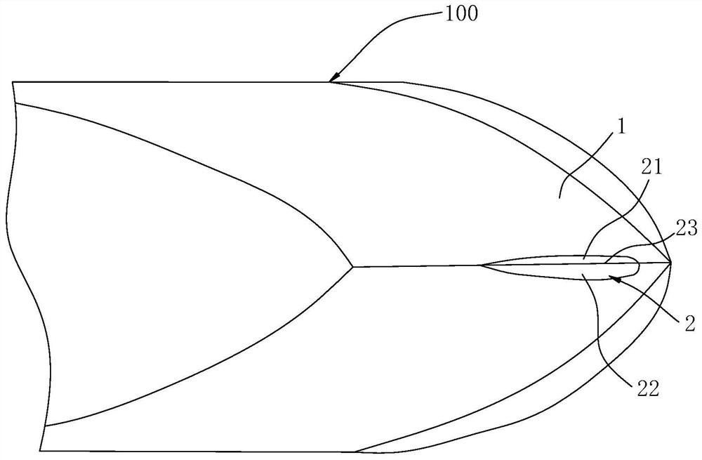 A ship's ice-breaking device and a ship including the same