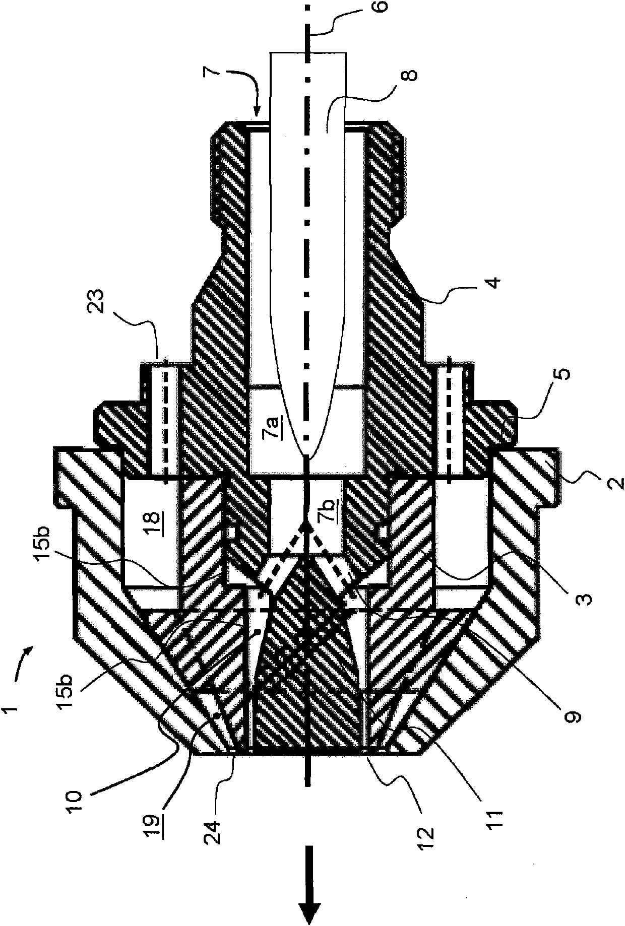 Device and method used for spraying liquid