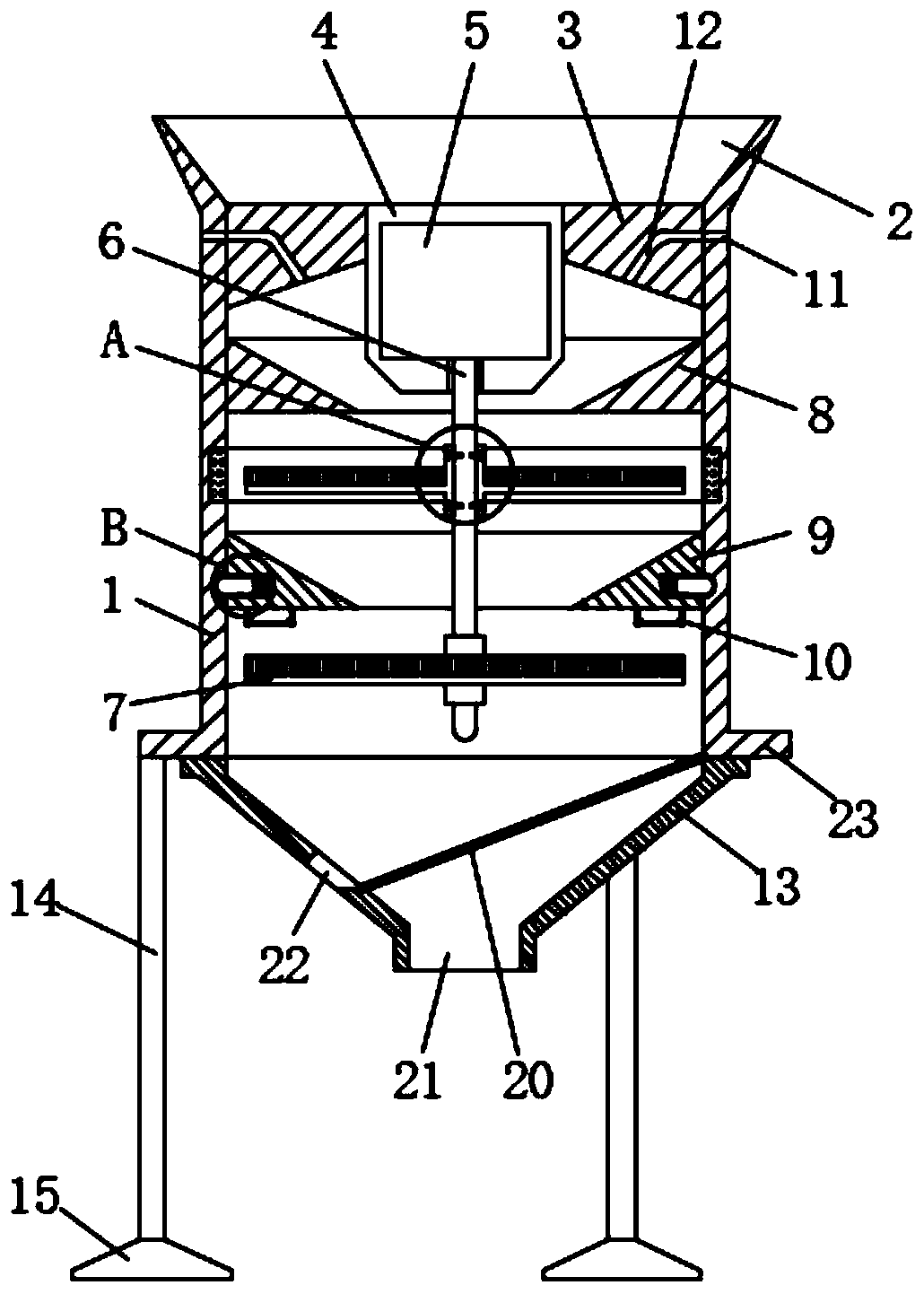 A small particle wild fruit cleaning device