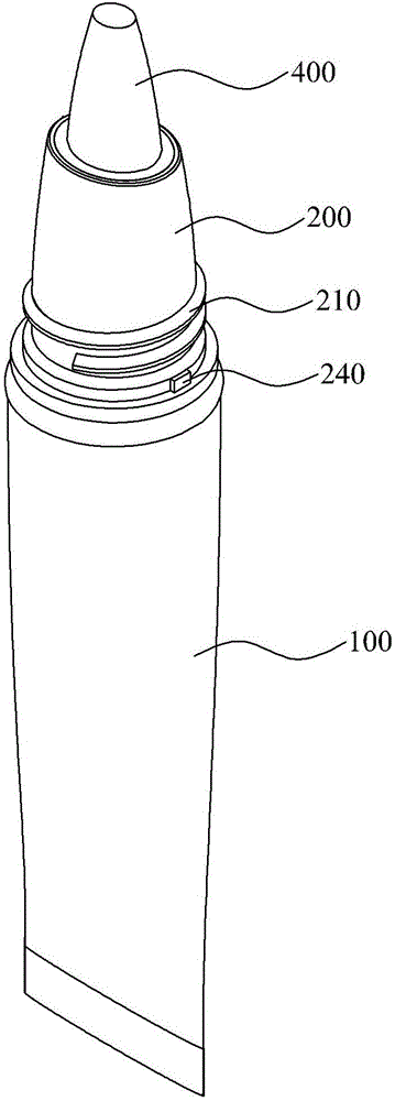 Rotary open/close-type tube container