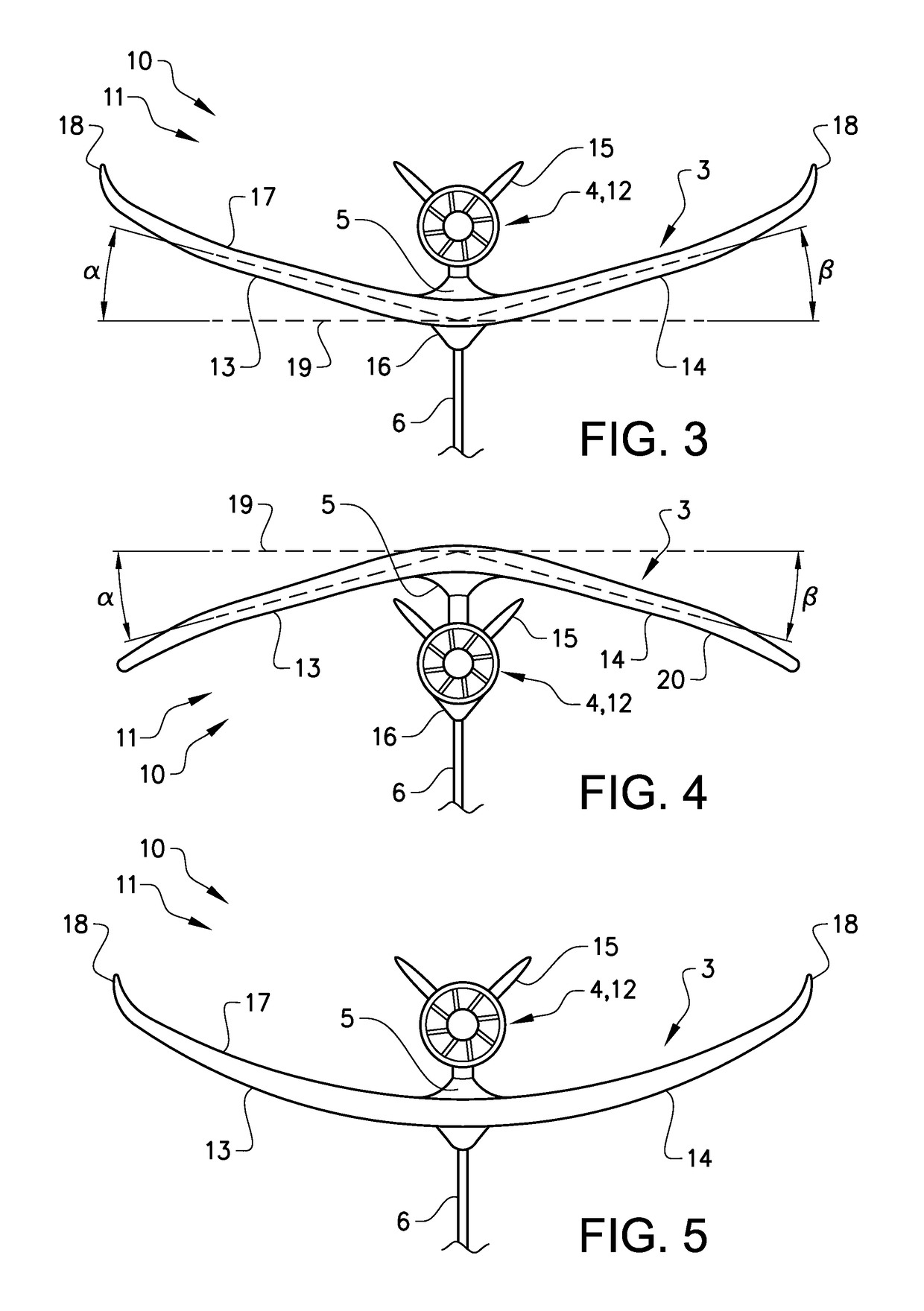 Wing and turbine configuration for power plant