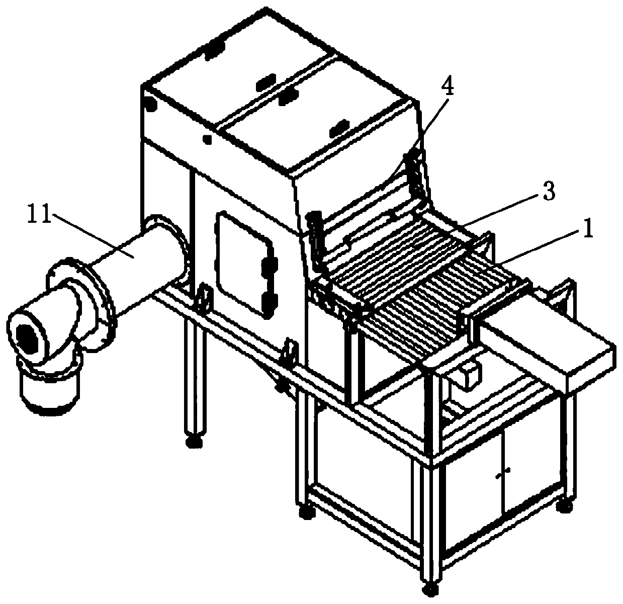 Automatic unpacking and feeding equipment in production of non-sterile active pharmaceutical ingredients