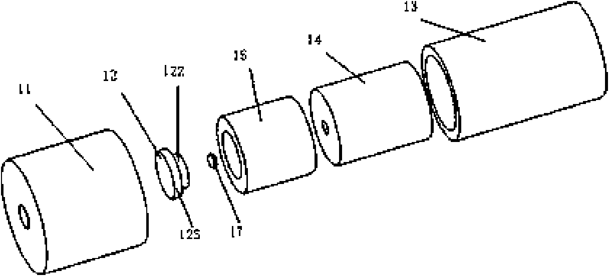 Optical fibre-LED coaxial connector