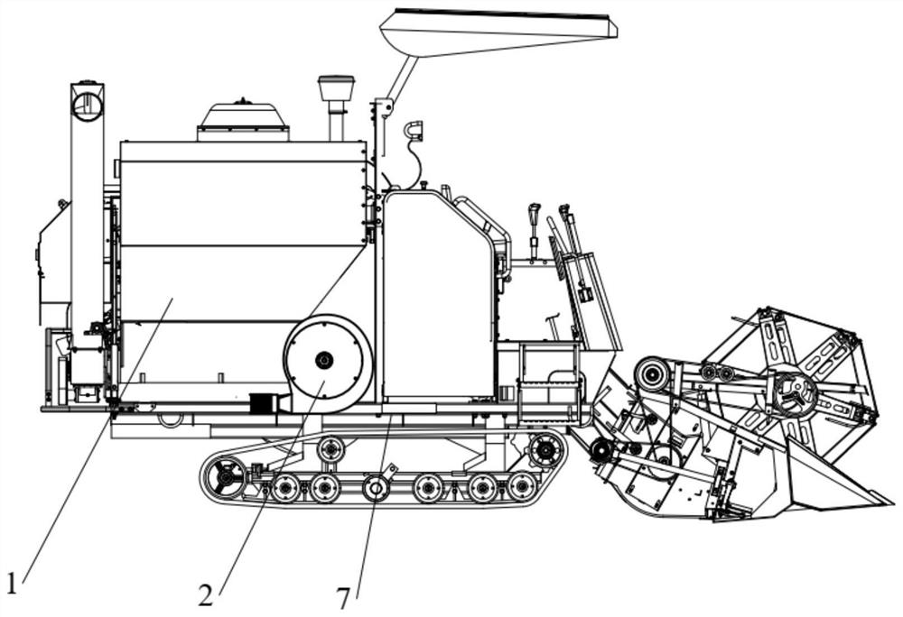 Seed Clearing Device for Granary Combine Harvester in Community