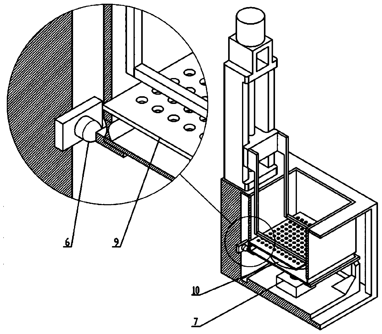 High-frequency shearing light curing three-dimensional forming device and method