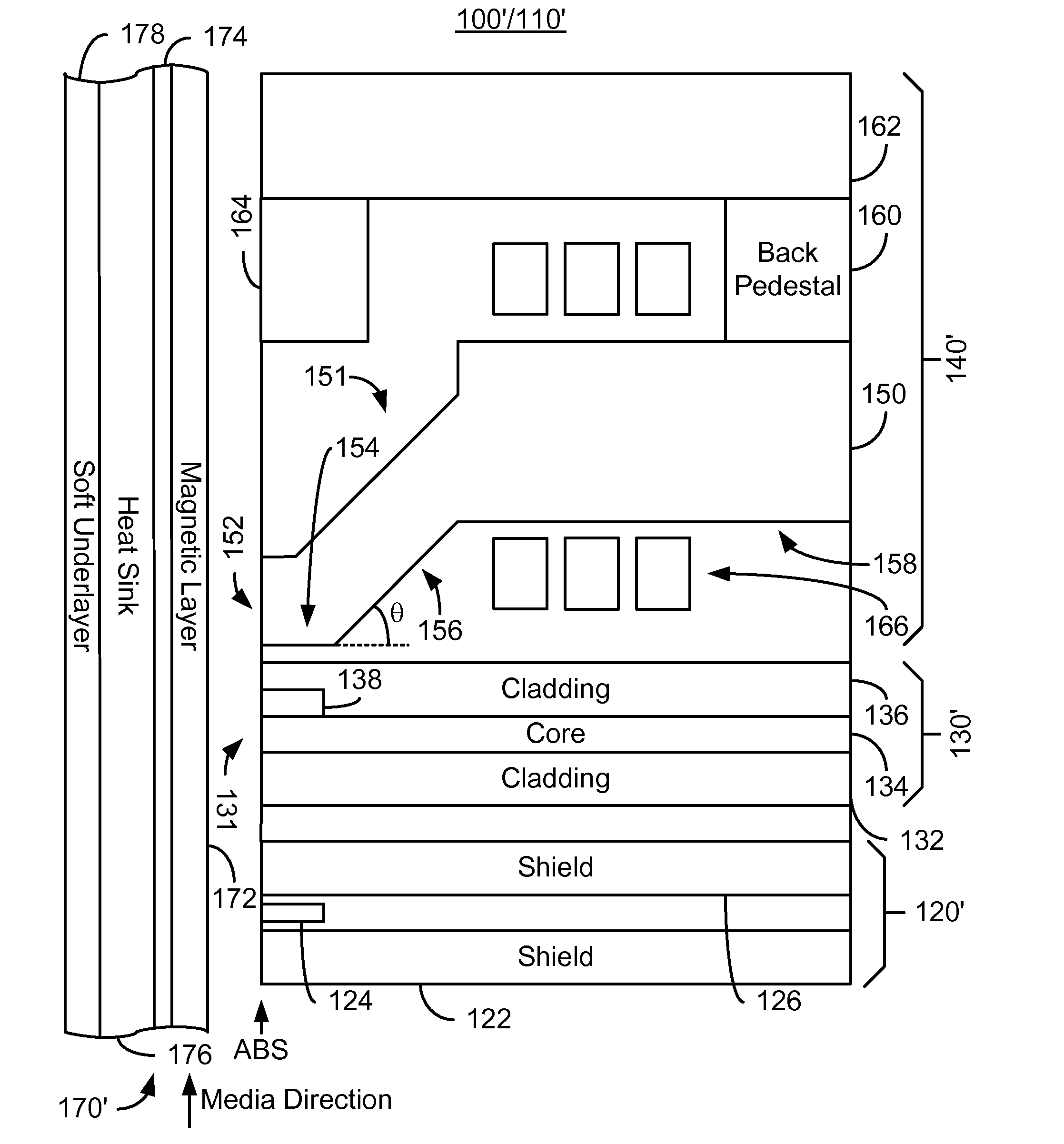 Method and system for providing separate write and optical modules in an energy assisted magnetic recording disk drive