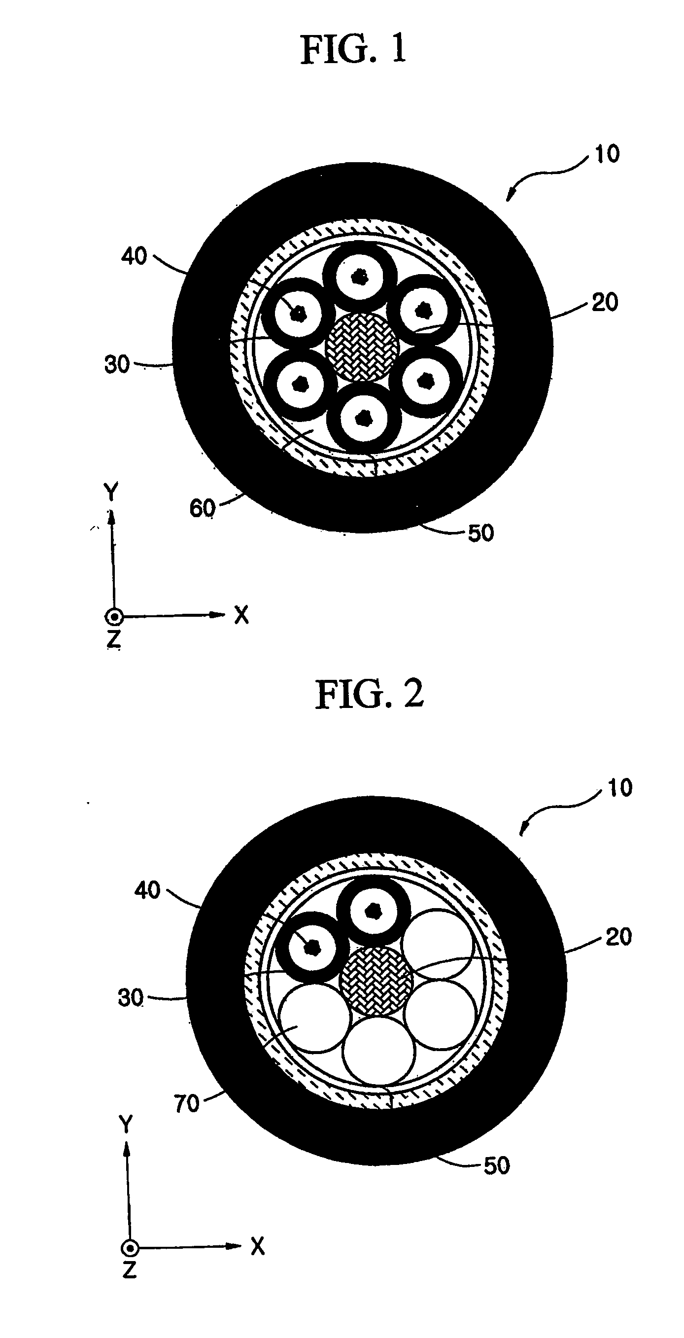 Loose tube optical cable having straight aggregation structure