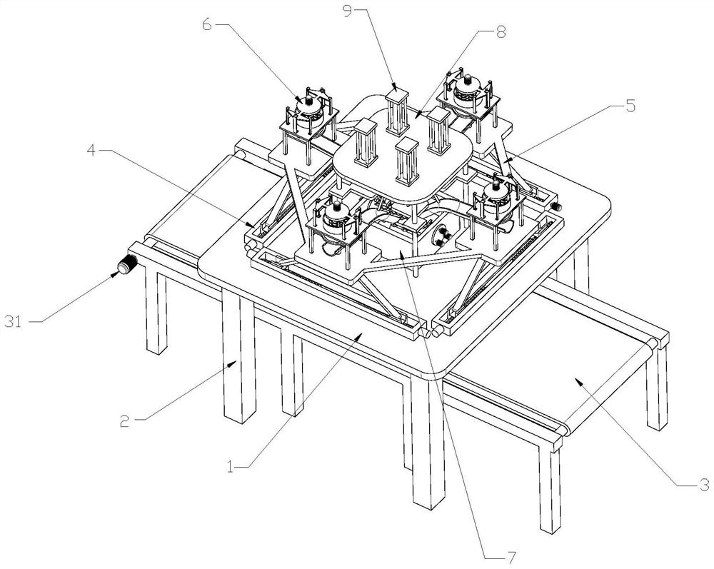 Production device of pressed face powder