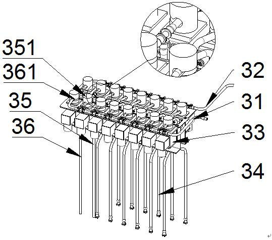 Self-detection full-automatic liquid adding and discharging device