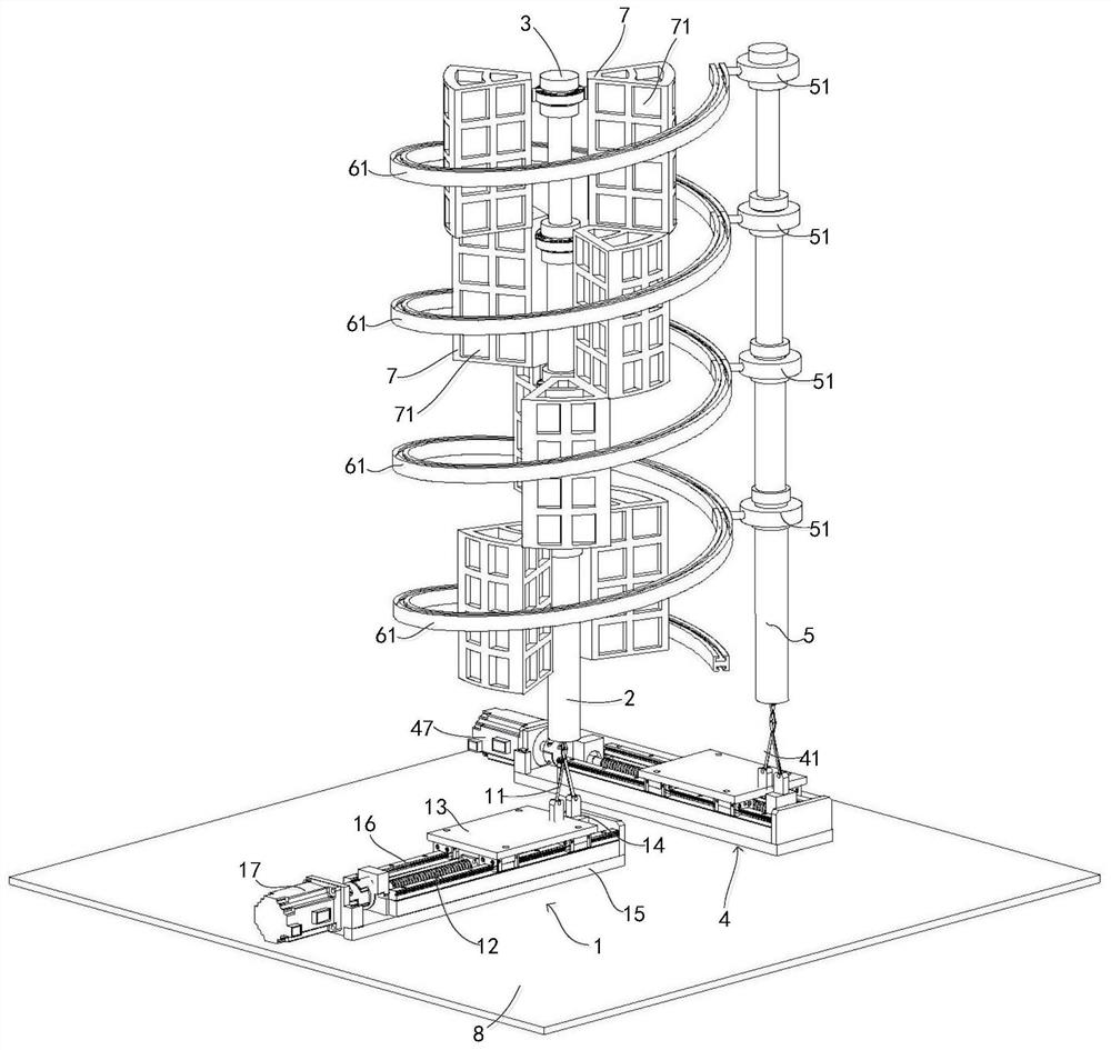 A space spiral unfolding exposure platform