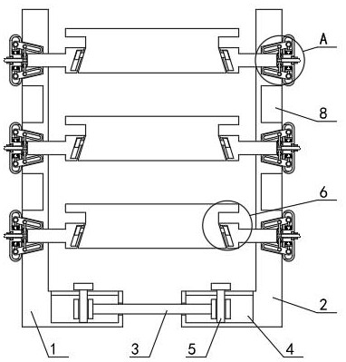 Adjustable steel structure goods shelf