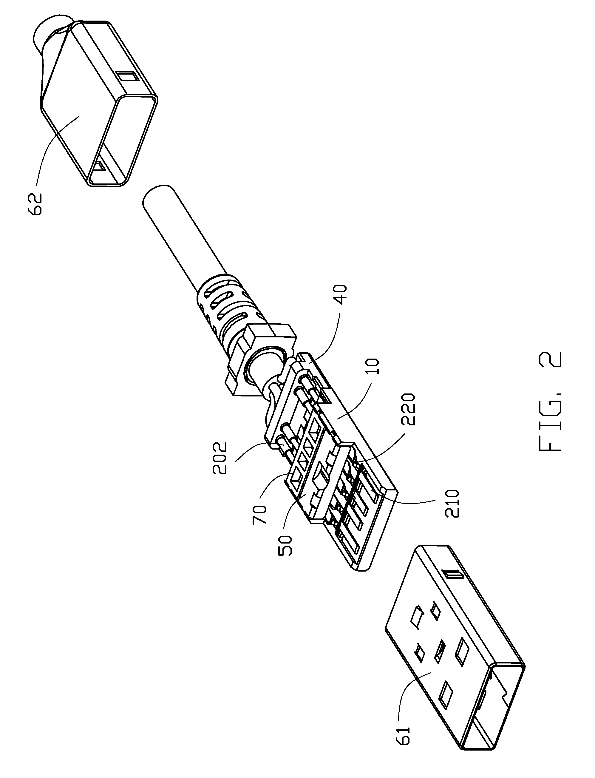 Cable connector assembly with spacer