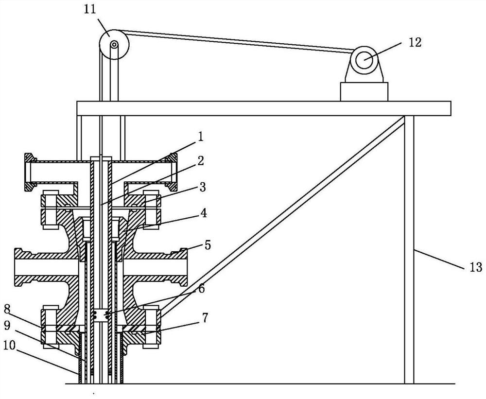 Long-stroke pumping unit installed at wellhead and underground sealing device