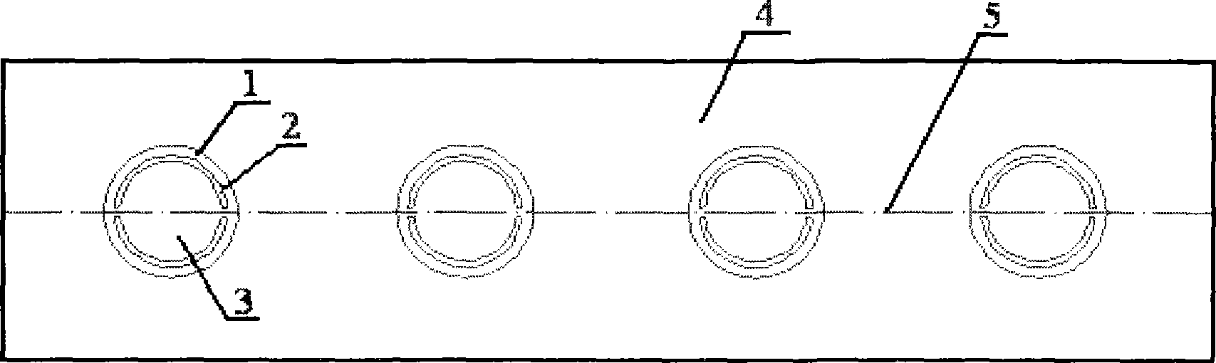 Pre-splitting blasting method for joint-cutting pipe