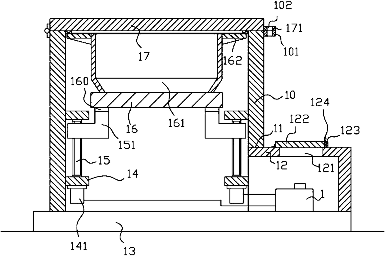 Screw rod adjustable type material storage device for construction site