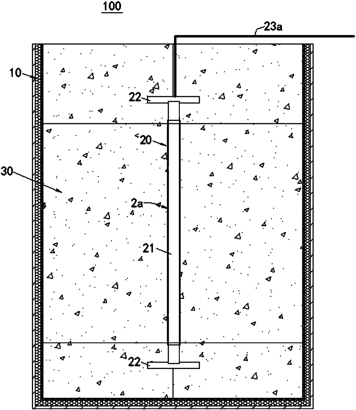 Fully-graded concrete stress-free strain measuring device and measuring method
