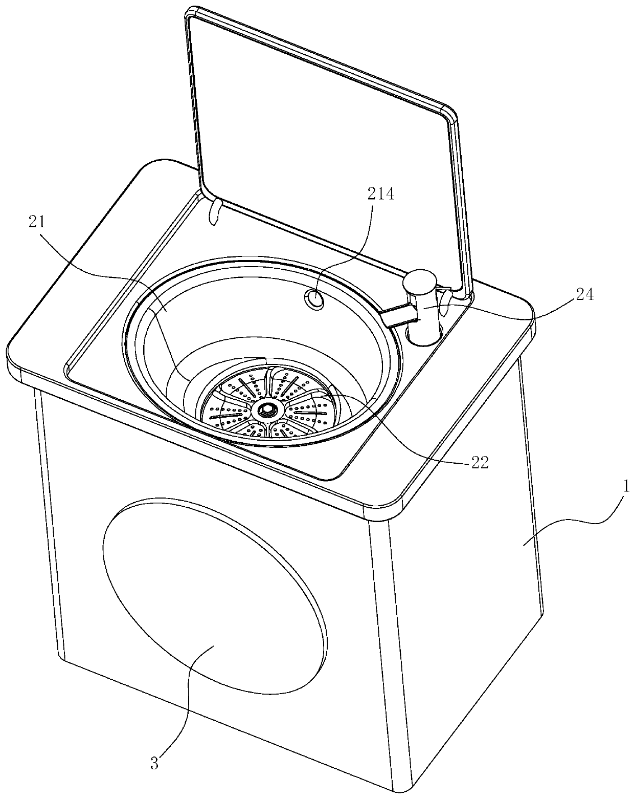 Counter basin type cleaning machine