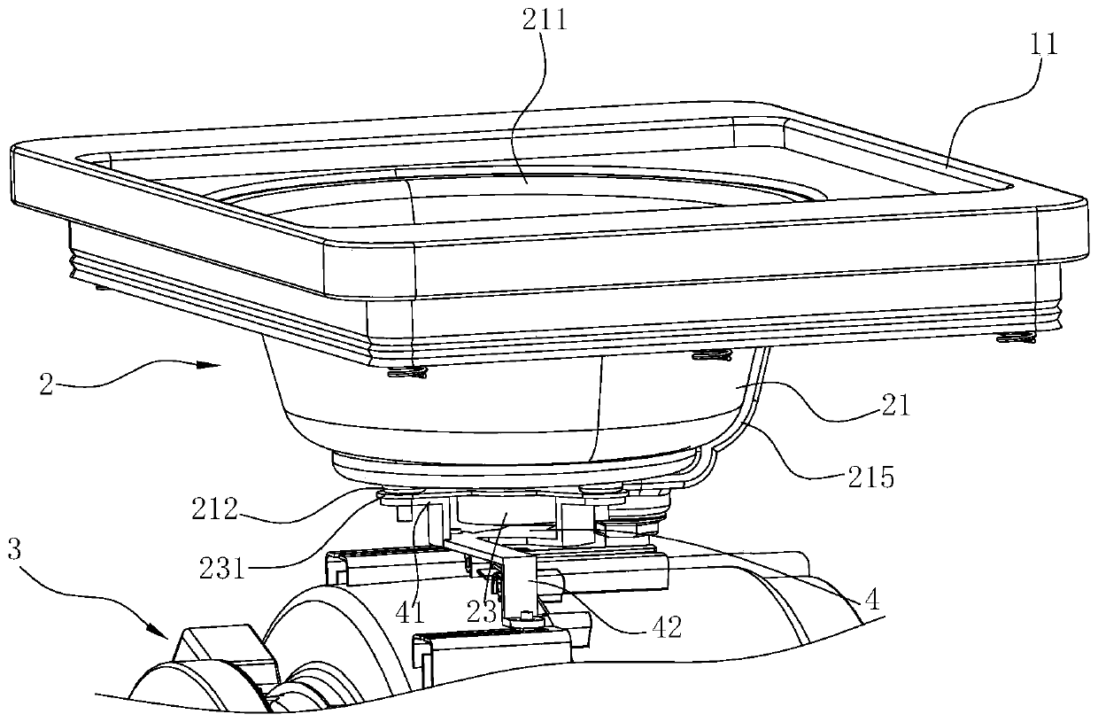 Counter basin type cleaning machine