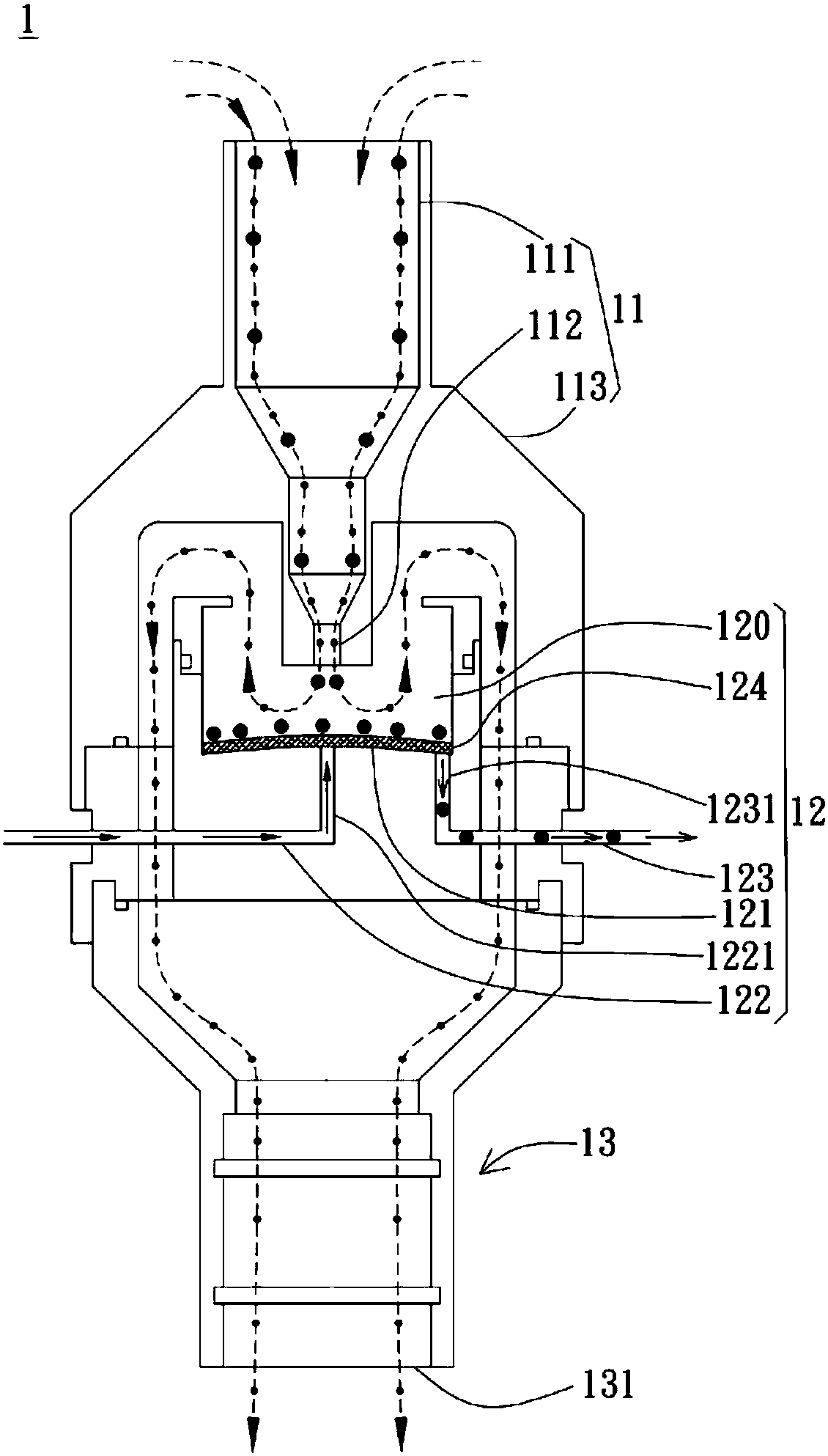Inertial impactor with wetted impaction surface to prevent particle loading effect