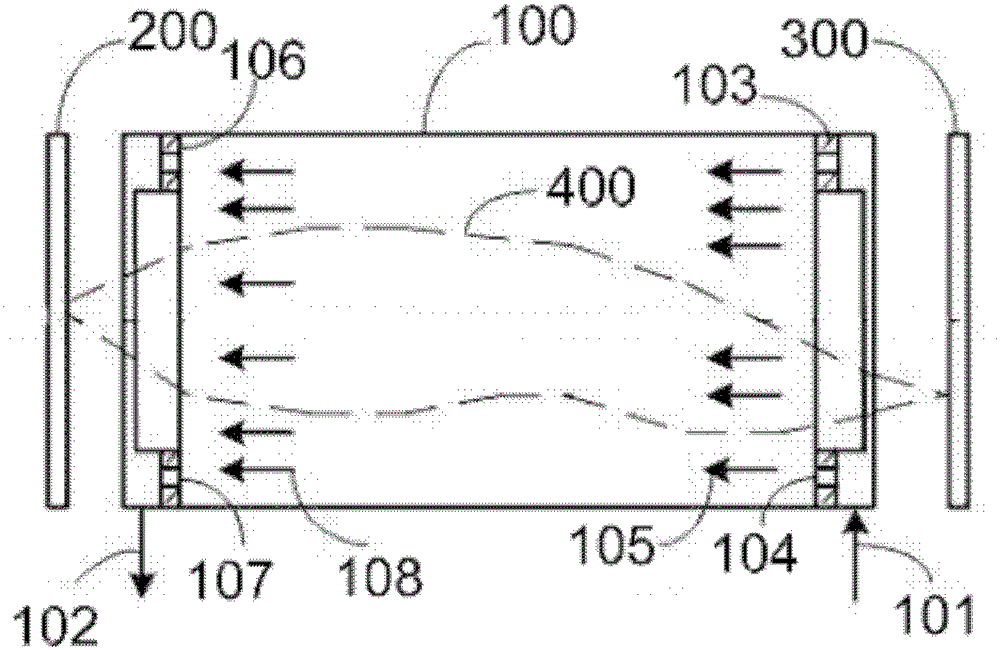 Method and device for precise gas control in inner chamber of optical system