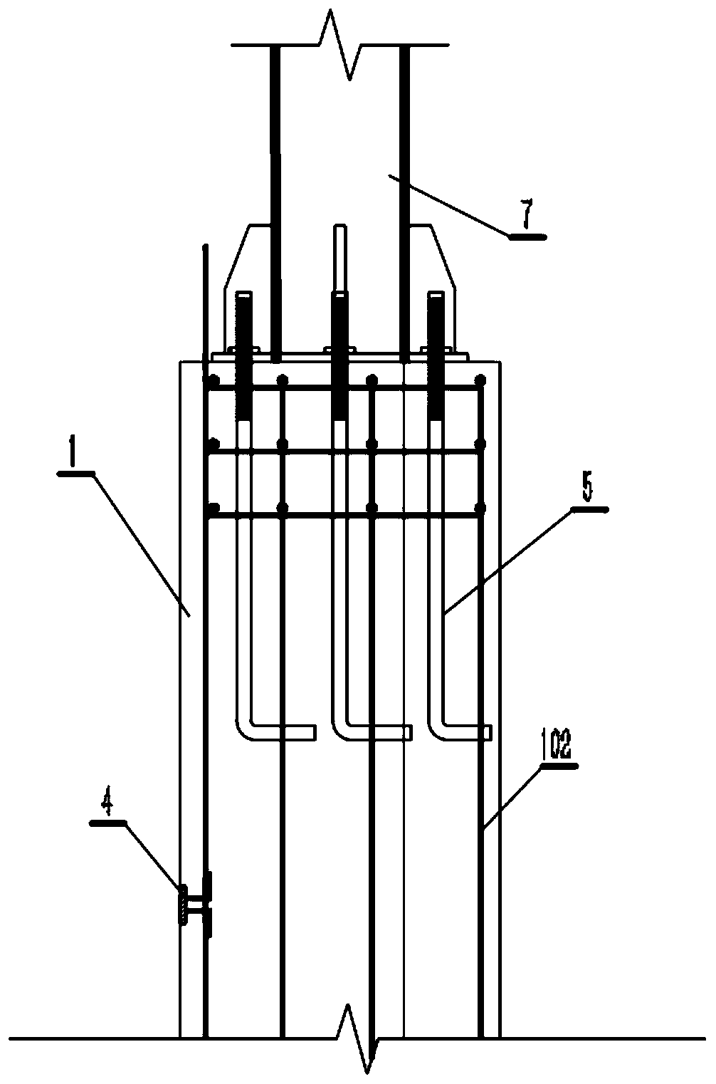 Prefabricated foundation pit for additionally installing elevator and construction method