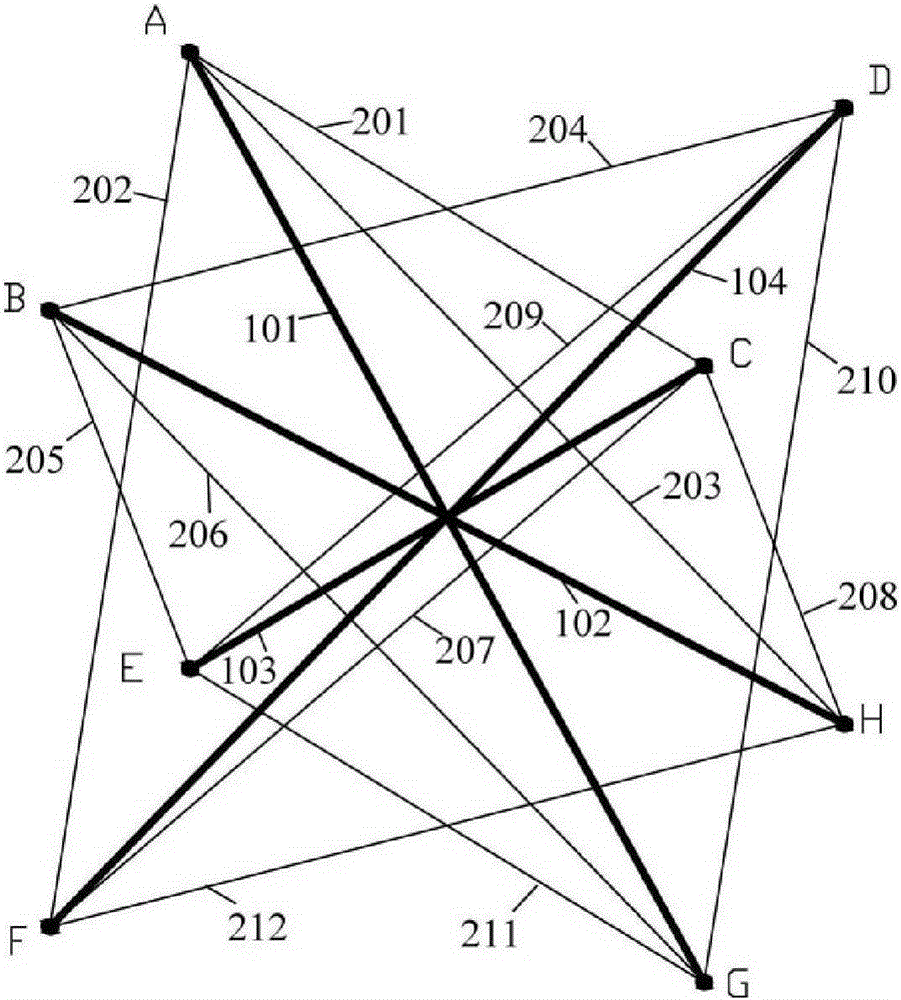 Tensegrity structure unit based on hexahedron geometry