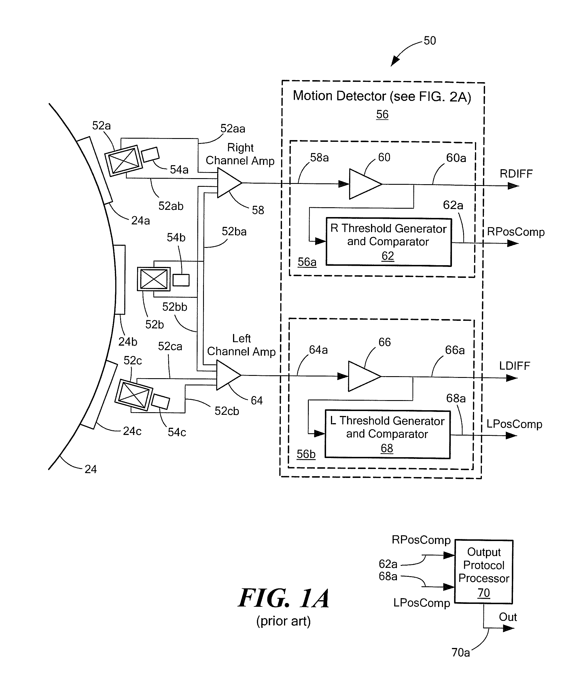 Circuits and Methods for Generating a Threshold Signal Used in a Motion Detector