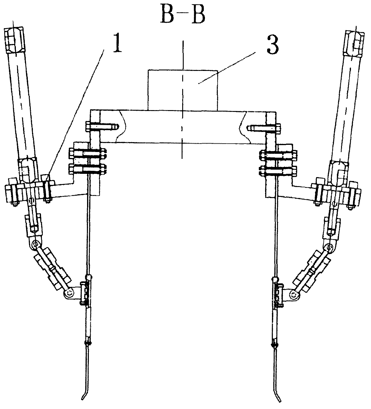 Self-locking boosting type flexible and smooth tail end gripper for plate springs