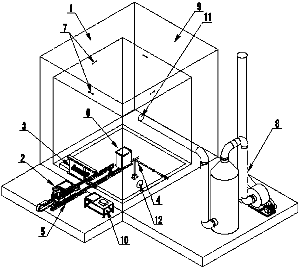 Intermittent fixed type fire explosive incineration treatment device