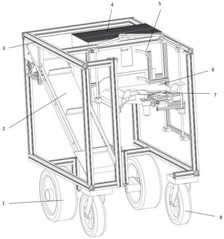 An energy-saving auxiliary manual pineapple picking machine