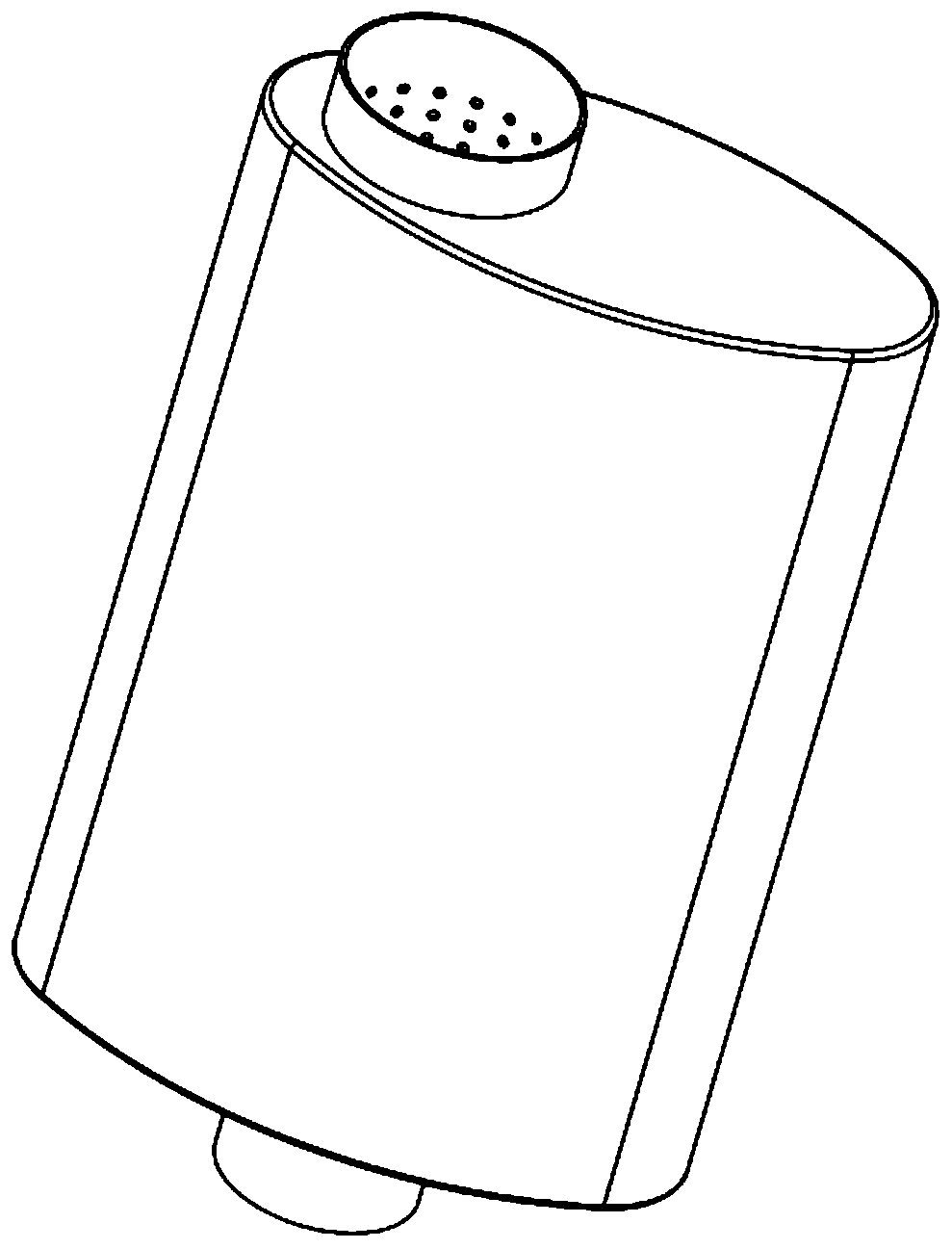 Two-stroke aero-engine composite silencer and application