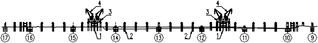 Rapid construction method for continuous steel truss girder flexible arch steel bridge