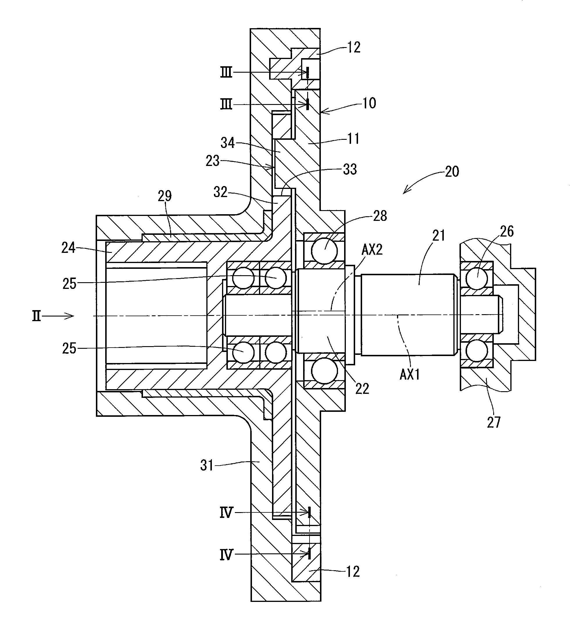 Planetary gear train of internal engagement type
