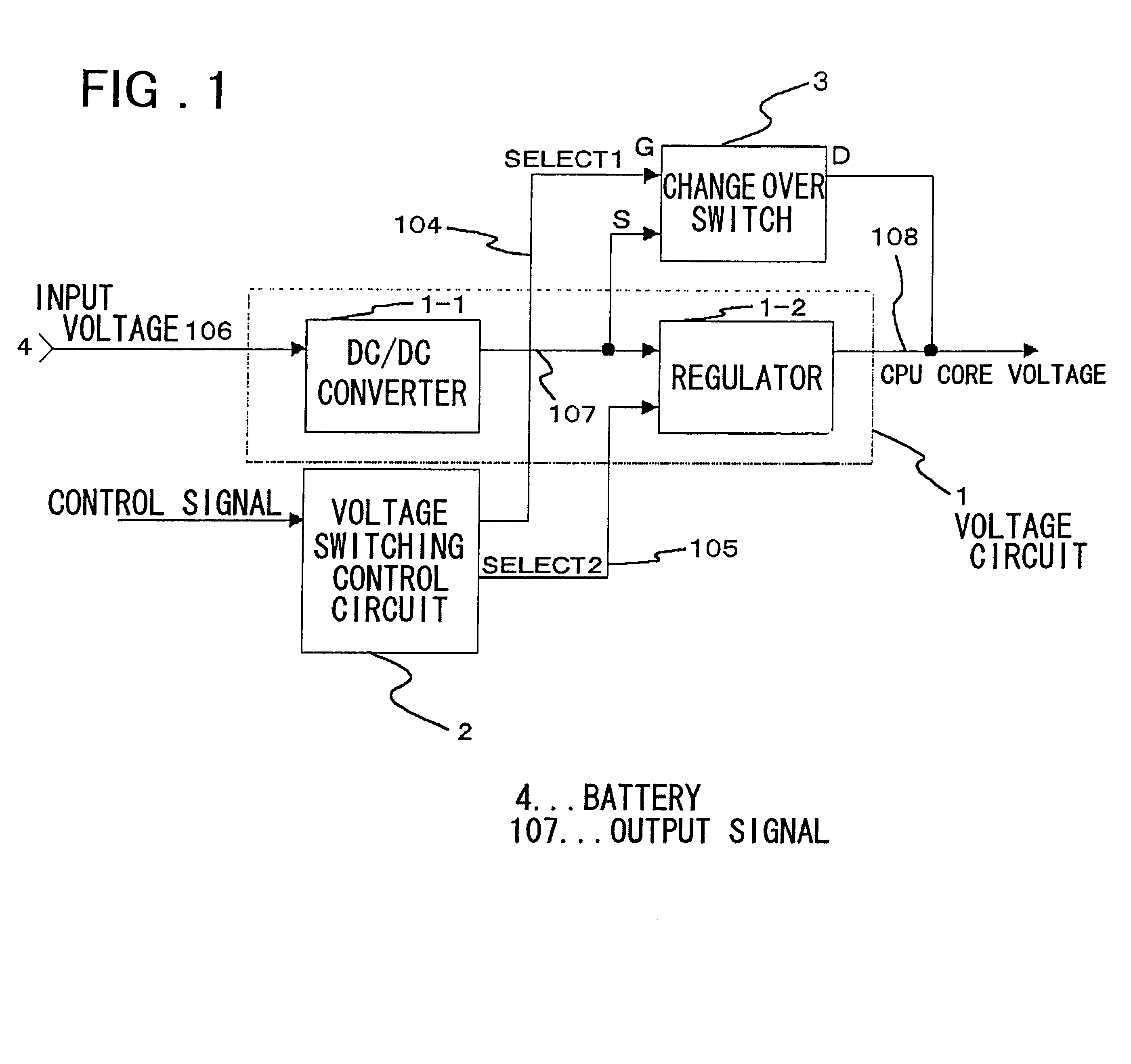 CPU core voltage switching circuit