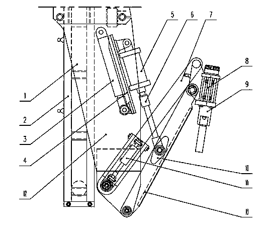 Multifunctional four-connection-rod crust breaker