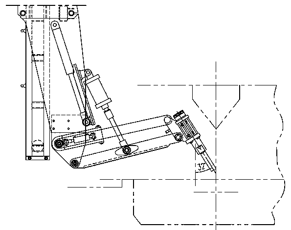Multifunctional four-connection-rod crust breaker