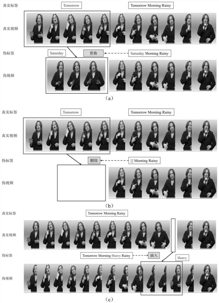 Continuous sign language recognition method based on cross-modal data augmentation