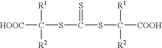 S,S'-BIS-(alpha, alpha'-DISUBSTITUTED-alpha-ACETIC ACID)-TRITHIOCARBONATES AND DERIVATIVES AS INITIATOR-CHAIN TRANSFER AGENT-TERMINATOR FOR CONTROLLED RADICAL POLYMERIZATIONS AND THE PROCESS FOR MAKING THE SAME