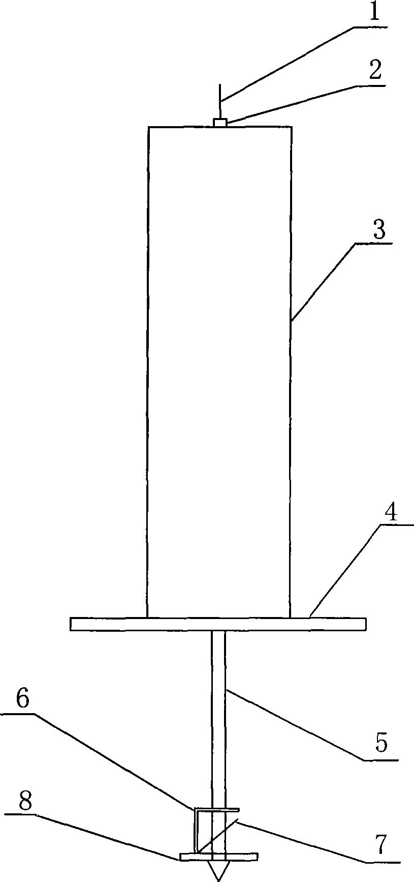 Sediment detector for filling pile