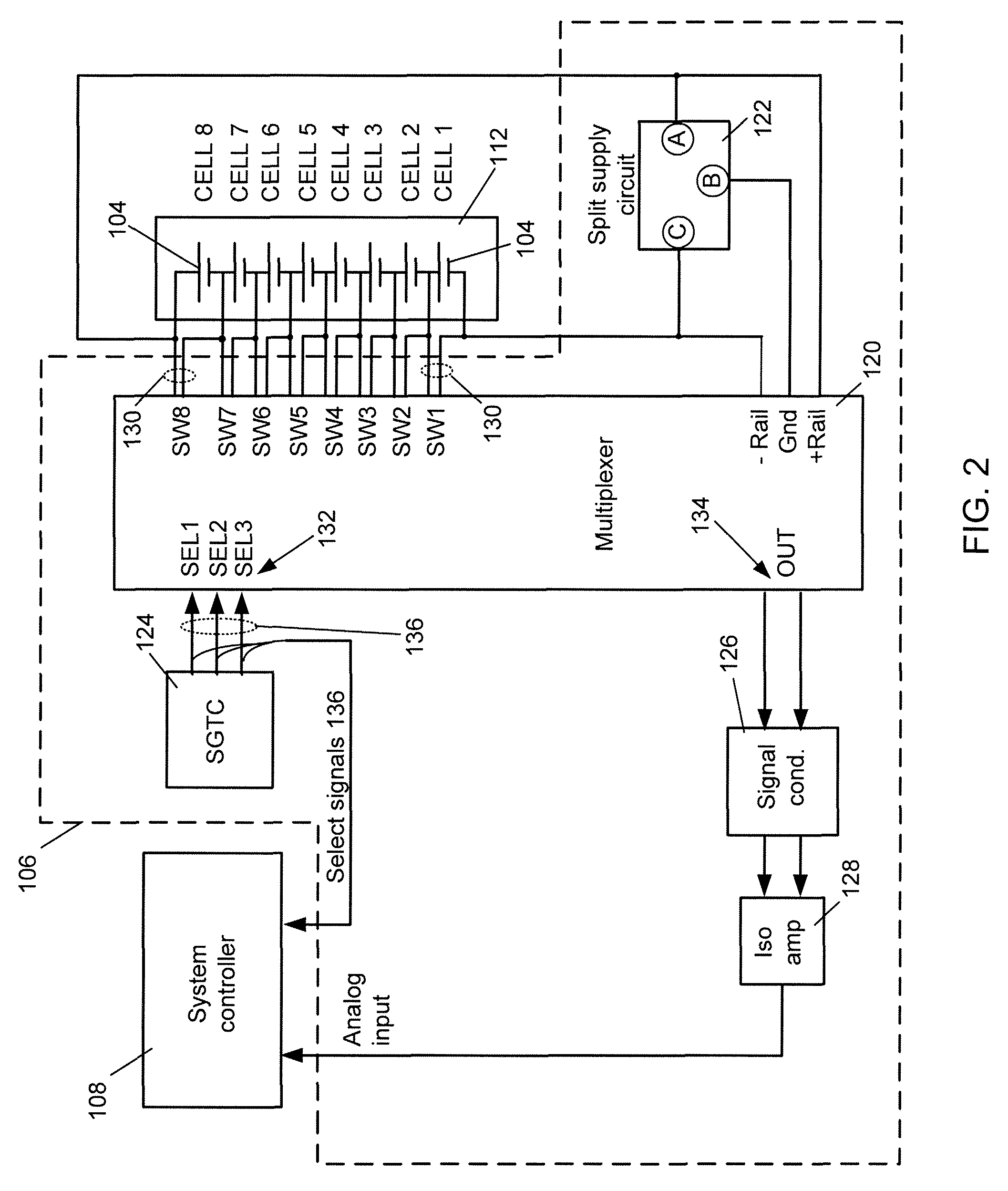 Method and system for monitoring and balancing cells in battery packs utilizing optically coupled cell voltage selection signal, cell voltage isolation amplifier, and zener diodes in balancing circuit