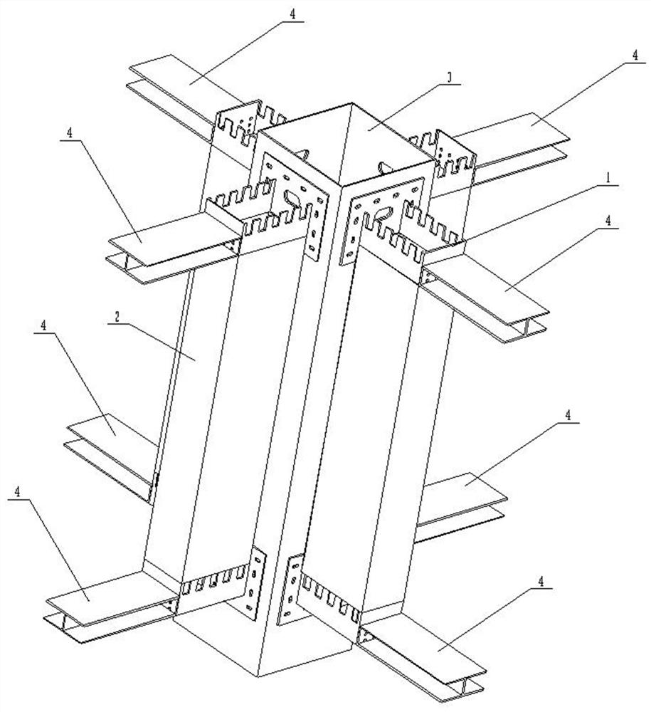 Steel and concrete shear wall mixed structure and manufacturing method thereof