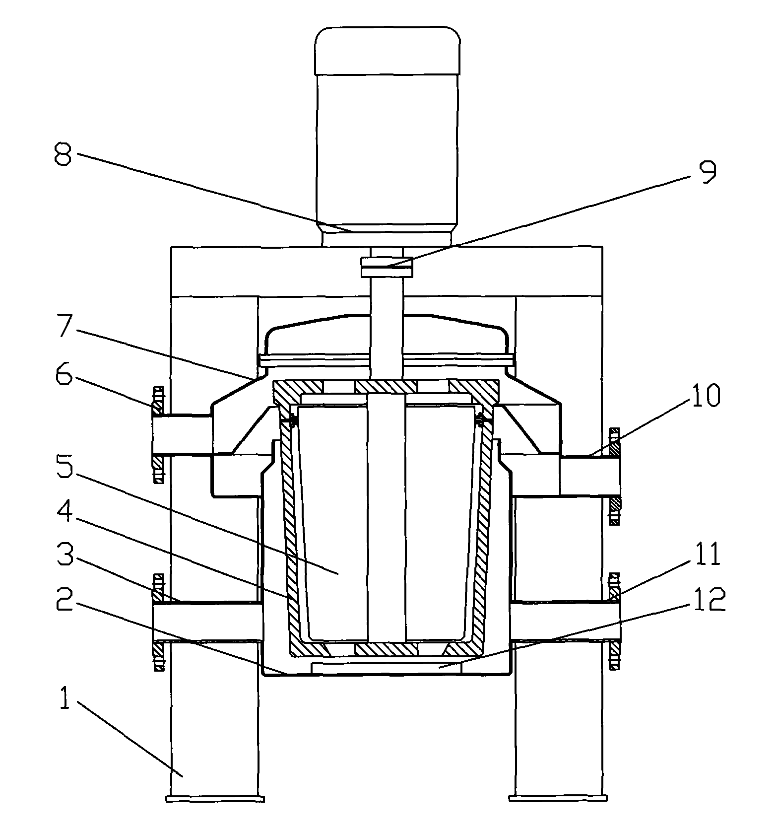 Conical barrate centrifugal extractor