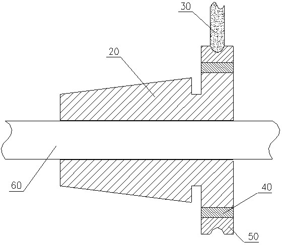 Clamping device for manufacturing bearing