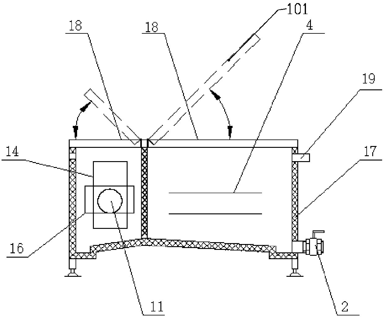 A kind of liquid ice precooling device for agricultural products