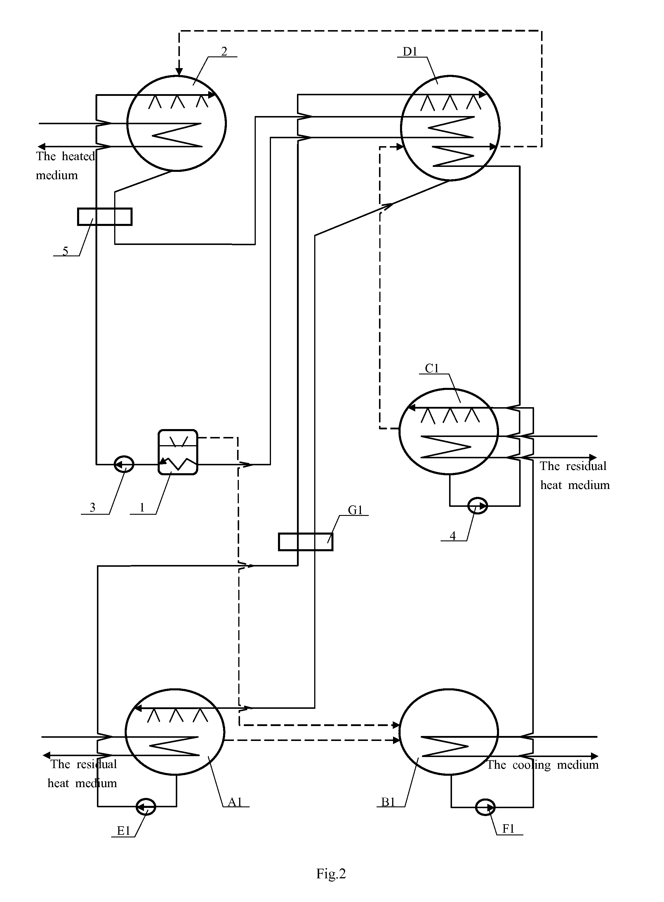 Method to improve heating temperature of heat pump and second-type high temperature absorption heat pump