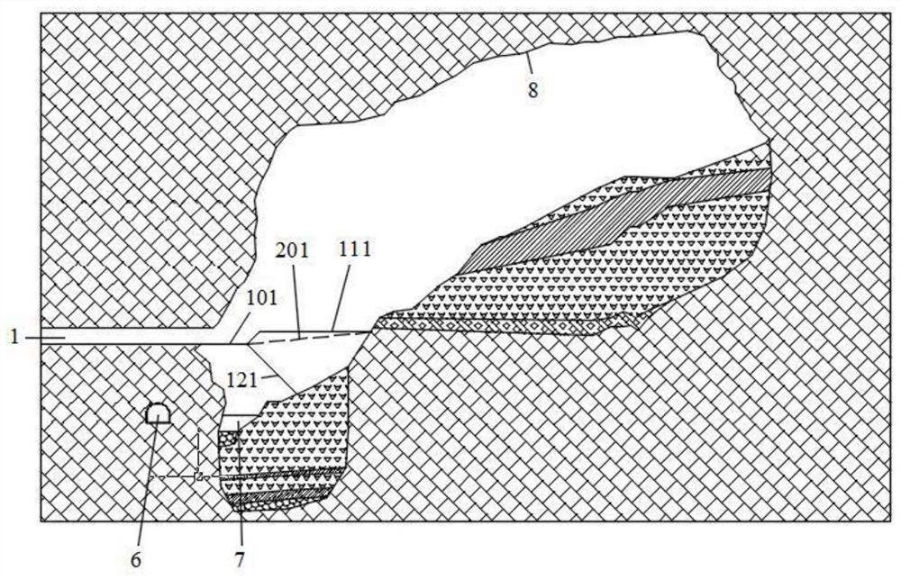 Construction method of backfilling base of railway crossing giant karst cave