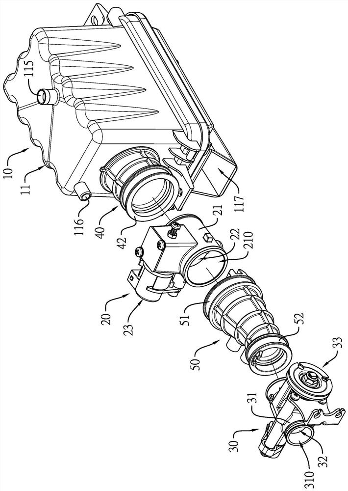 Single air inlet channel type air inlet adjusting structure