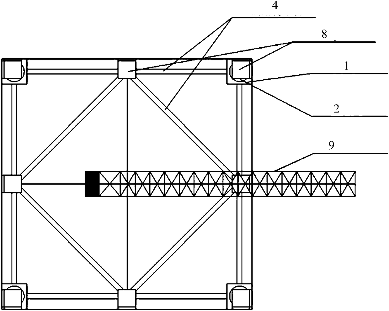 Construction structure and construction method for open caisson